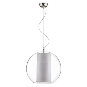 Modo Luce Bolla závesná lampa látka biela Ø 40cm