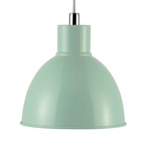 Závesná lampa Pop s kovovým tienidlom, zelená
