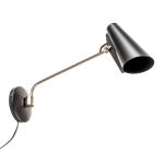 Northern Birdy nástenné svietidlo čierna/mosadzná