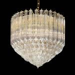 Krištáľové svetlo Pigna 24-karátové pozlátené