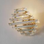 Zlaté krištáľové nástenné svietidlo Losanghe