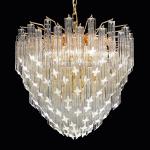 Závesná lampa Pioggia, 24 K pozlátená Ø 55 cm