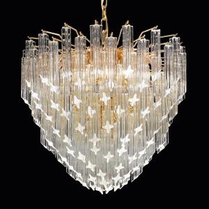 Závesná lampa Pioggia, 24 K pozlátená Ø 55 cm