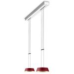OLIGO Glance závesné LED 2-pl., červené matné