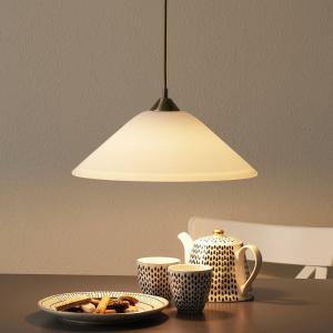 LOISA závesná lampa opálové sklo starožitná mosadz