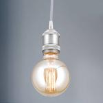 Objímková závesná lampa Jailhouse matný nikel