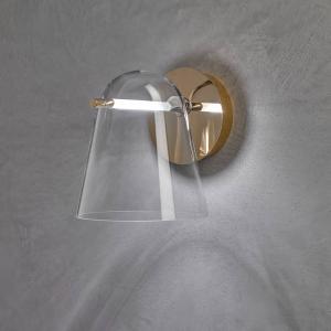 Prandina Sino W3 nástenné LED svietidlo číra/zlatá