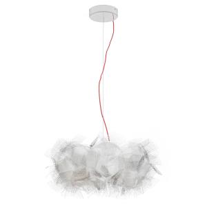 Slamp Clizia Pixel lampa, červená kábel, Ø 53 cm