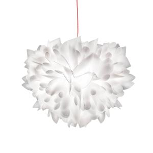 Slamp Veli Foliage závesná lampa bielo-červ. Ø45cm