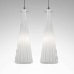 Závesná lampa Costa Rica, 2-pl., biela