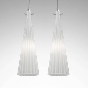 Závesná lampa Costa Rica, 2-pl., biela