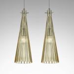 Závesná lampa Costa Rica, 2-plameňová, jantárová