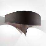 Nástenné LED svietidlo Scudo z ocele, bronz