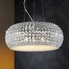 Závesná lampa Diamond s krištáľmi, okrúhle 54 cm