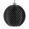 Závesná lampa Flechtwerk, guľa, grafit