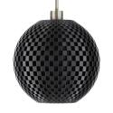 Závesná lampa Flechtwerk, guľa, grafit