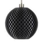 Závesná lampa Flechtwerk, guľa, grafit