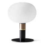 Stolná lampa Mose zo skla, stmievateľná, mosadz