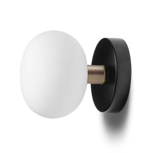 Nástenné svetlo Mose zo skla, stmievateľné, mosadz