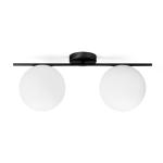 Stropné svietidlo Jugen čierne, 2-pl., vodorovné