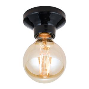 Stropné svietidlo Frost z keramiky, čierna