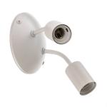 Objímkové nástenné svietidlo Go, 2-plameňové biela