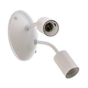 Objímkové nástenné svietidlo Go, 2-plameňové biela