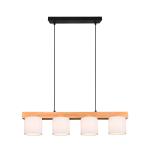 Závesná lampa Cameron, 4-plameňová, biela