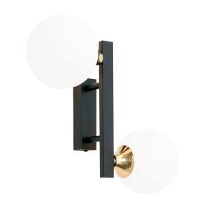 Nástenné svietidlo Snowwhite sklenené gule, čierna