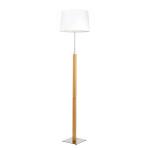 Aluminor Quatro Up stojaca lampa svetlý dub/chróm