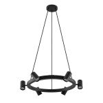 Lindby Savoli závesná lampa, okrúhla, čierna