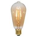 E27 filament LED žiarovka 0,75W 2 000K sklo jantár