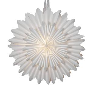 Dekoračná hviezda Crystal papier bez objímky biela