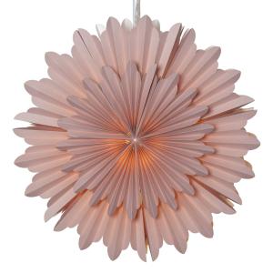 Deko hviezda Crystal papier bez objímky ružová