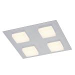 BANKAMP Luno stropné LED svietidlo 4-pl. striebro