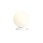 Stolná lampa Lopta, rám biela