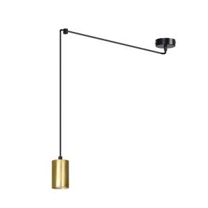 Závesná lampa Speed, čierna/zlatá, 1-plameňová
