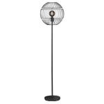 Stojaca lampa Drops s kovovým tienidlom, čierna