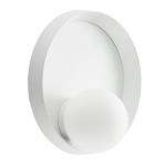 Lucande Andelina nástenné svietidlo, okrúhle biela