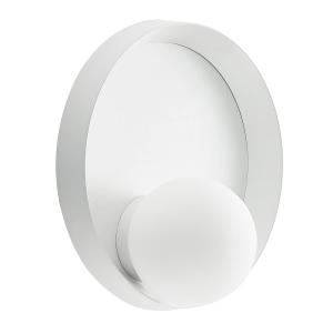 Lucande Andelina nástenné svietidlo, okrúhle biela