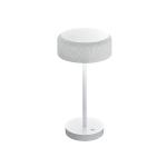 BANKAMP Mesh stolná LED lampa so stmievačom, biela