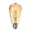 E27 4,5W 825 LED rustikálna žiarovka zlatá, číra