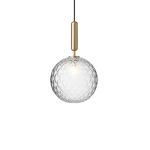 Nuura Miira 1 Large závesná lampa 1-pl mosadz/číra