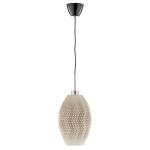 Závesná lampa Koral Olive z biomateriálu, linen