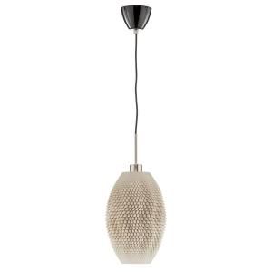 Závesná lampa Koral Olive z biomateriálu, linen