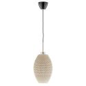 Závesná lampa Diamant Olive z biomateriálu, linen