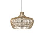 PR Home Kisha závesná lampa s ratanovým tienidlom