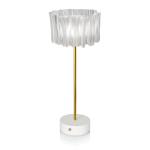 Slamp Accordéon Battery stolová lampa prizma/biela