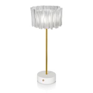 Slamp Accordéon Battery stolová lampa prizma/biela