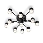 Helestra Kala stropné LED svietidlo čierna, 11-pl.